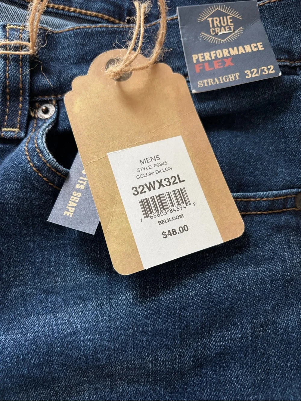 True Craft Performance Flex Slim Straight Men's Jeans.
